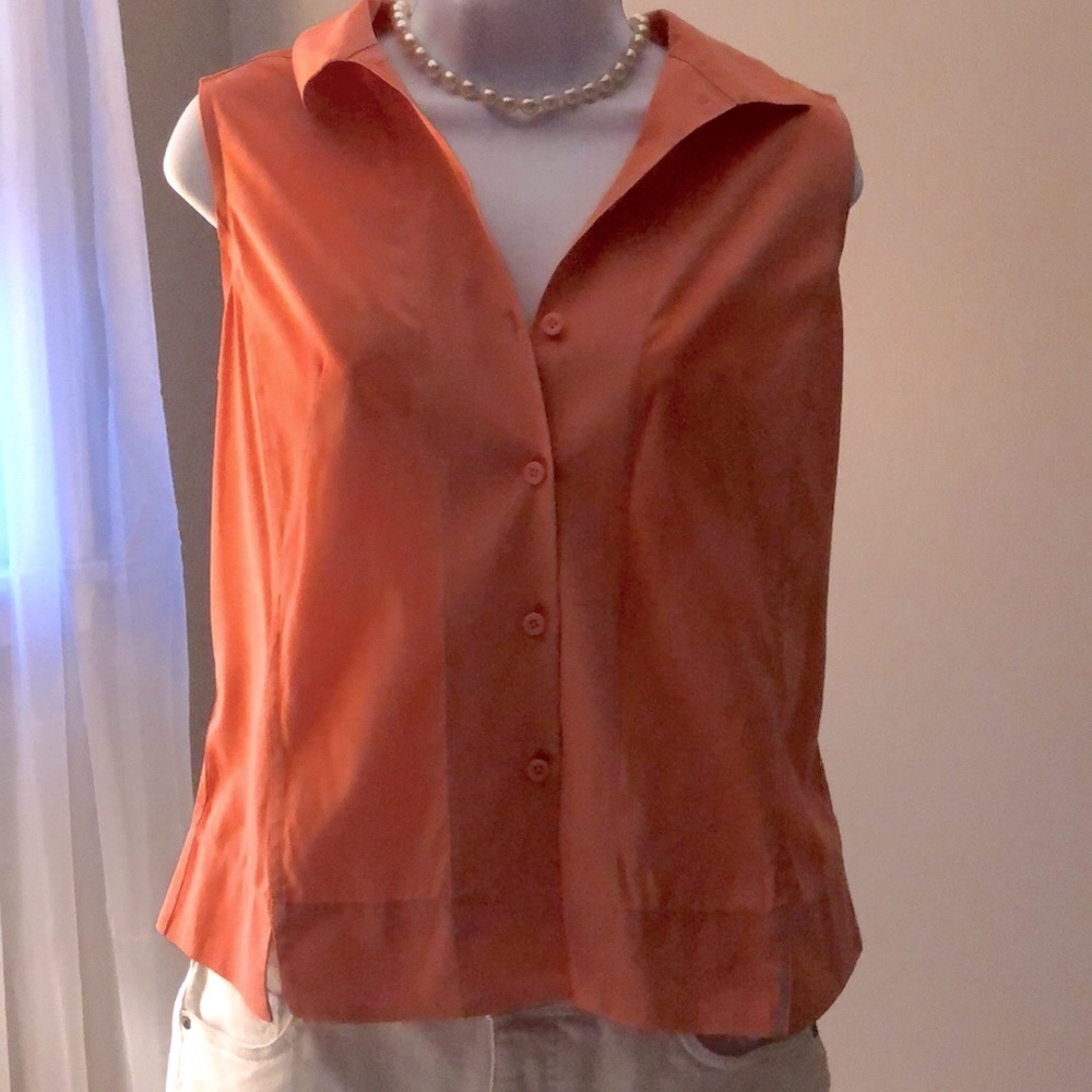 Talbots sleeveless top in coral